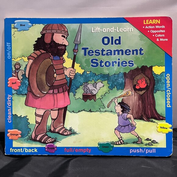 New Lift & Learn Old Testament Stories Book Action Words Opposites Colors & More - Picture 1 of 6